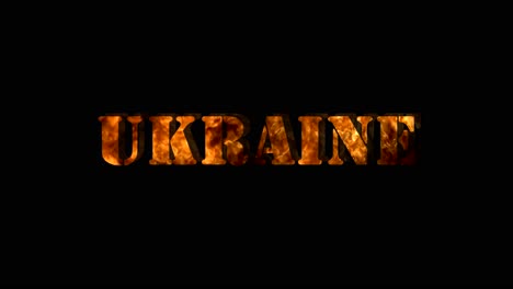 Ukrainischer-Text-Auf-Flammenhintergrund,-4-Variationen,-4k