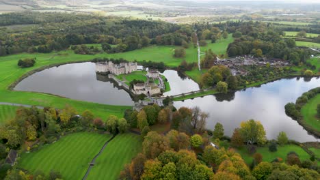Leeds-Castle-drone-shot-set-in-the-beautiful-Kent-countryside