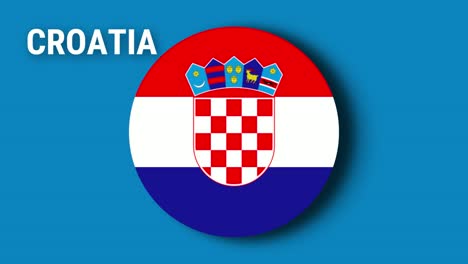 Bandera-Croacia,-Símbolo,-Animación,-Símbolo-Del-Estado