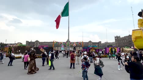 shot-of-entrance-to-the-zocalo-of-mexico-city-during-the-day-of-the-dead