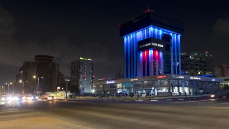 Ghana-Accra-Stadt-Nacht-Zeitraffer
