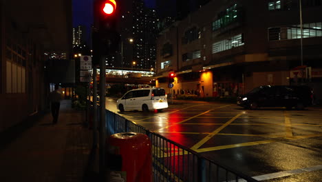 Atmósfera-De-La-Noche-En-Una-De-Las-Calles-De-La-Ciudad-De-Hong-Kong