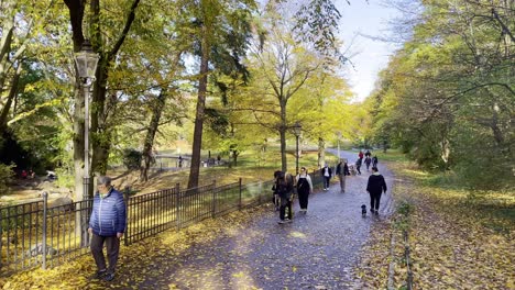 öffentlicher-Park-Mit-Leuten-In-Berlin-An-Einem-Schönen-Tag-In-Der-Herbstsaison