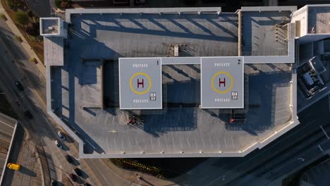 Privater-Heliport-Hubschrauberlandeplatz-Auf-Dem-Dach-Des-Krankenhauses