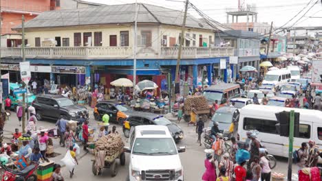 Ghana-Accra-City-Belebter-Alter-Traditioneller-Historischer-Innenstadtmarkt-Makola