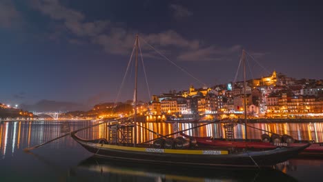 Time-lapse-night-porto-portugal-douro-river