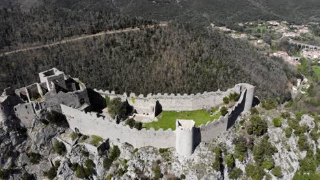 Aerial:-cathar-castle-in-southern-France