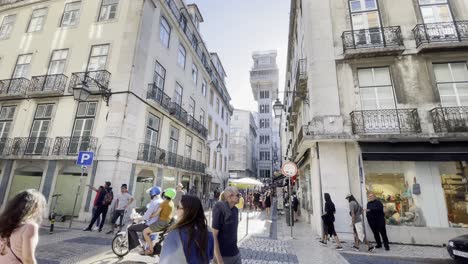 Amazing-Elevador-de-Santa-Justa-in-Lisbon-Old-Town-during-Summer-Season