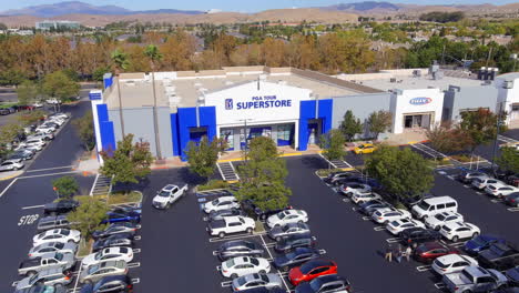 The-PGA-Tour-Superstore-for-golf-and-tennis-equipment-newly-opened-in-Dublin,-California---aerial-parallax-view