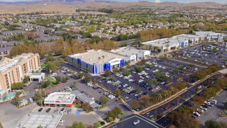 Drone-Approaching-Towards-Building-Of-PGA-Tour-Superstore-On-Its-Opening-Day
