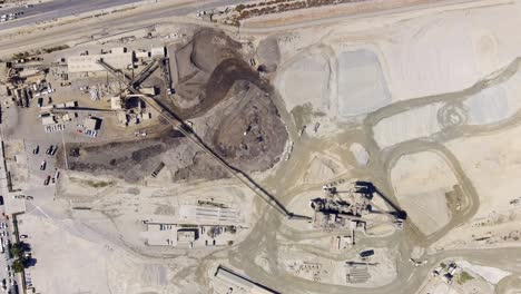 Straight-down-aerial-view-of-the-Vulcan-Materials-quarry-in-Sun-Valley,-California