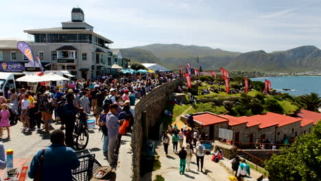 Crowds-of-people-at-Hermanus-waterfront-during-Whale-Festival