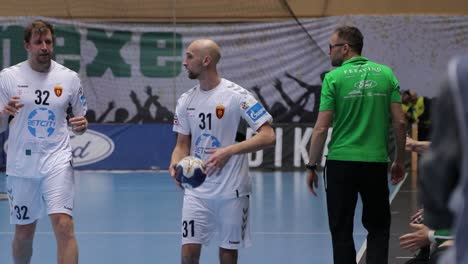 Handballspiel,-Mann,-Seeha,-Europa,-Trainer-Horvat-Berät-Spieler