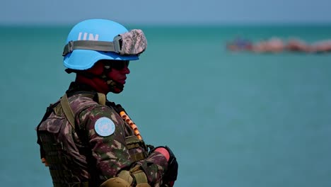 Soldado-De-Mantenimiento-De-La-Paz-De-Brasil-En-Una-Misión-En-Haití