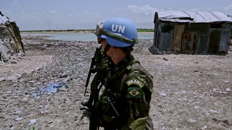 UN-peacekeeper-patrolling-in-Haiti