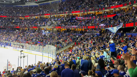Hockey-fans-getting-excited-at-the-Lightning-Hockey-Game-in-the-Amalie-Arena-in-Tampa-Bay