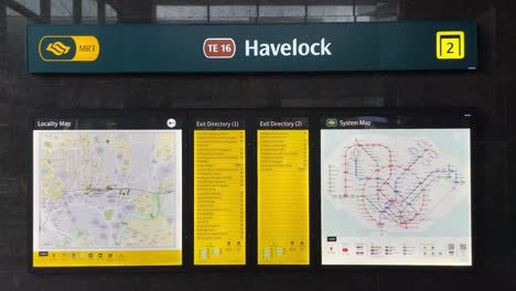 Label-Des-Kartenverzeichnisses-Der-Neuesten-Havelock-MRT-Station-In-Singapur