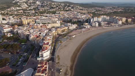 Aerial-view-of-the-village-of-Peñiscola-and-beaches
