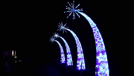 Illuminated-displays-at-Lightopia-in-Crystal-Palace-park,-London
