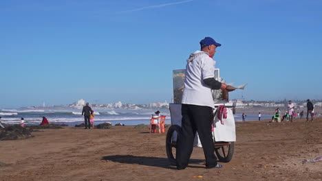 Food-stand-in-Ain-Diab-Beach-Casablanca-Morocco