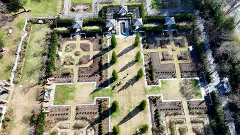 reynolda-gardens-in-winston-salem-nc,-north-carolina-aerial-looking-down