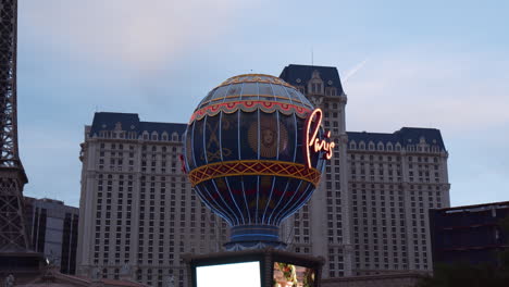 Pariser-Ballonikone-Im-Pariser-Casino-erholungsort-In-Las-Vegas,-Nevada,-Usa