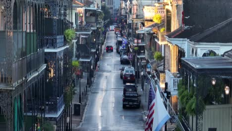 Bourbon-St-long-aerial-zoom-view-of-Bourbon-Street-and-skyline
