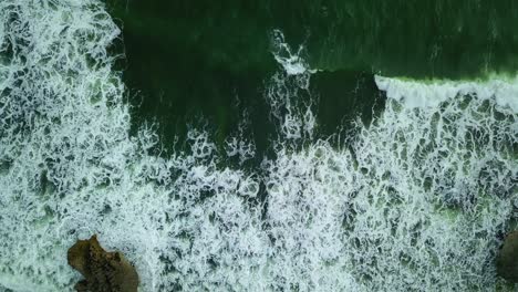 Aerial-shot-of-sea-waves-in-the-day-time