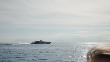 Superyacht-Cruising-In-The-Ocean-During-Summer-In-Italy