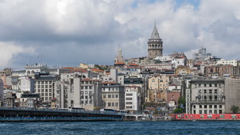 Bosporus-Cityscape-with-Galata-Bridge-and-Tower-in-Istanbul