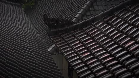 Ancient-Roof-Tiles-On-Typical-Houses-During-Rainy-Season-In-Indonesia