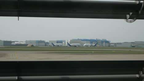 View-of-the-Airbus-factory-and-a-moving-Beluga-cargo-aircraft