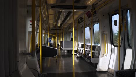 30-November-2022---Inside-View-Of-Empty-Metropolitan-Line-Train-Carriage-Going-Northbound