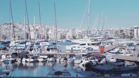 Zea-Marina-full-of-moored-boats-in-Piraeus