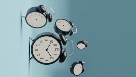 alarm-clocks-floating-on-a-blue-background.-vertical