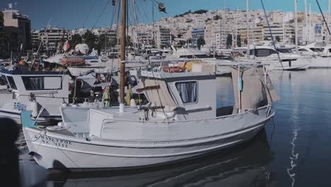 Greek-fishing-moored-in-the-busy-Zea-Marina