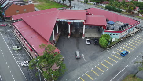 Drone-view-of-Toll-road-in-Rompin-Pahang,-Malaysia