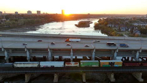 Train-cars,-rail-and-traffic-theme-in-Tulsa-Oklahoma