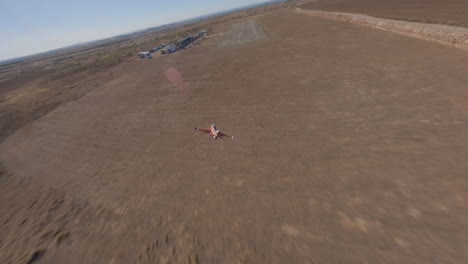 Remote-control-airplane-landing-from-airstrip