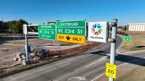 Oklahoma-symbol-on-road-sign