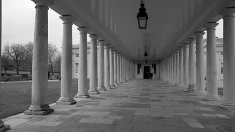 Colonnade-Connecting-Accommodation-Wing-To-The-Queen's-House-In-Greenwich,-London,-UK