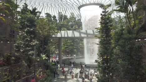 Artificial-forest-as-greeneries-filling-the-interior-of-a-shopping-mall