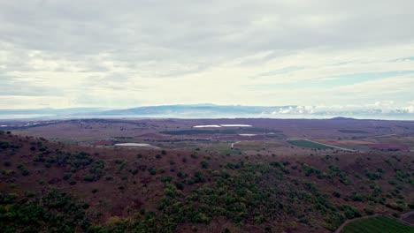 Drone-shot-of-the-golan-heights-during-winter