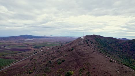 Drone-shot-of-tel-avital-in-the-golan-heights