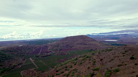 Drone-shot-of-Bental-mountain-in-the-golan-heights