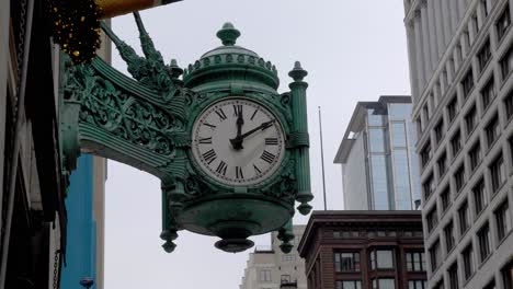 Historische-Marshall-Fields-Macy-Clock-Chicago-Illinois