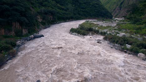 Flyover-Marañón-or-Maranon-Amazon-River-water-stream-flowing-in-Peru