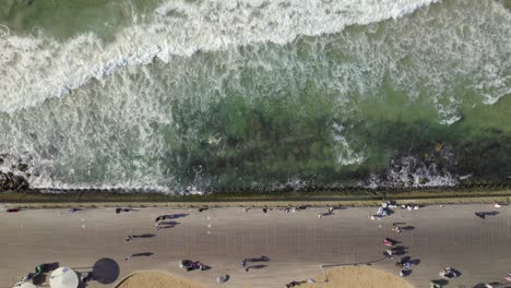 Slide-from-the-sea-to-Tel-Aviv-Port-Promenade---top-down-view-#012