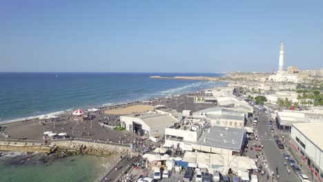 Summer-day-in-the-old-Tel-Aviv-port---clear-sky-and-sea-without-waves-#011