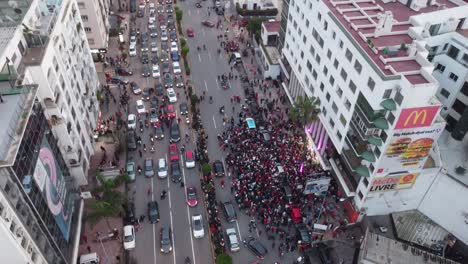 Celebration-in-the-city-of-Casablanca-after-Morocco-played-against-Portugal